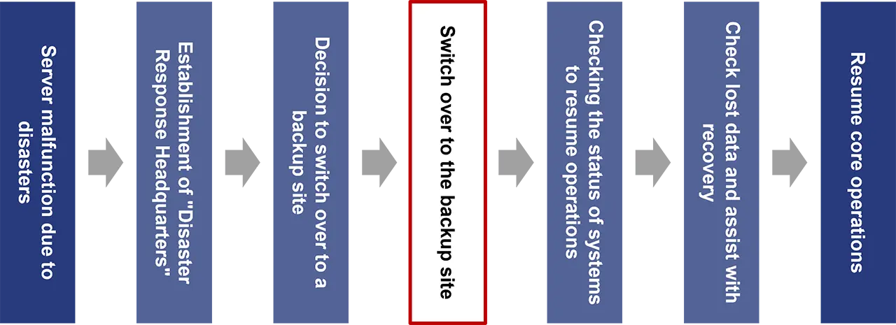灾难等情况下的系统恢复流程图。