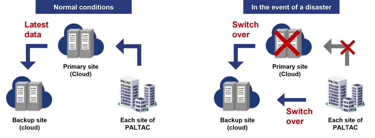 切换到备份站点的图像。